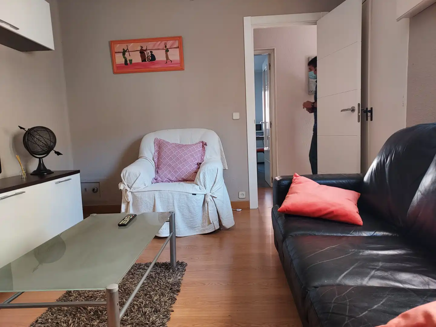 Sala d'estar de Pis de lloguer en  Pamplona / Iruña amb Calefacció, Parquet i Moblat