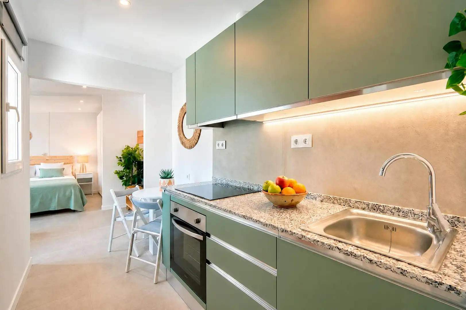 Küche von Wohnung zur Miete in Barcelona mit Klimaanlage, Heizung und Möbliert