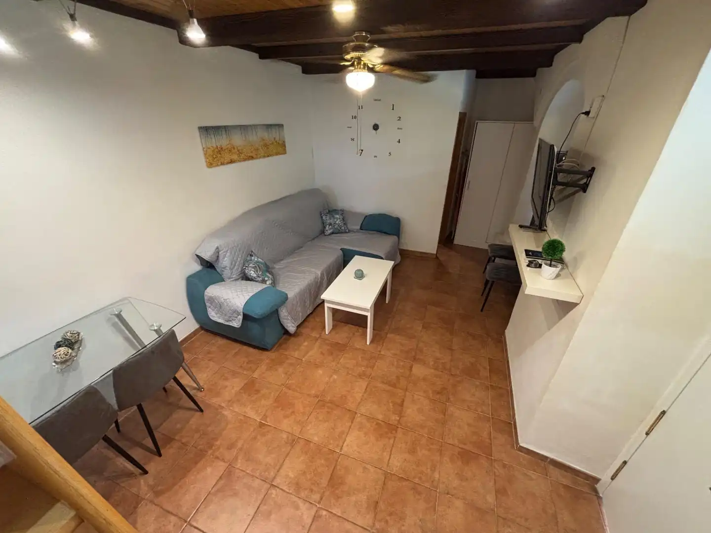 Sala de estar de Estudio de alquiler en Córdoba con Aire acondicionado y Amueblado