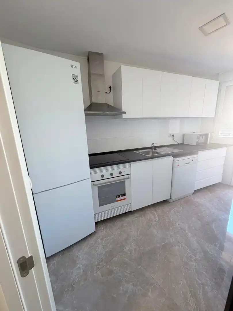 Cuina de Dúplex de lloguer en Seseña amb Aire condicionat, Calefacció i Jardí privat