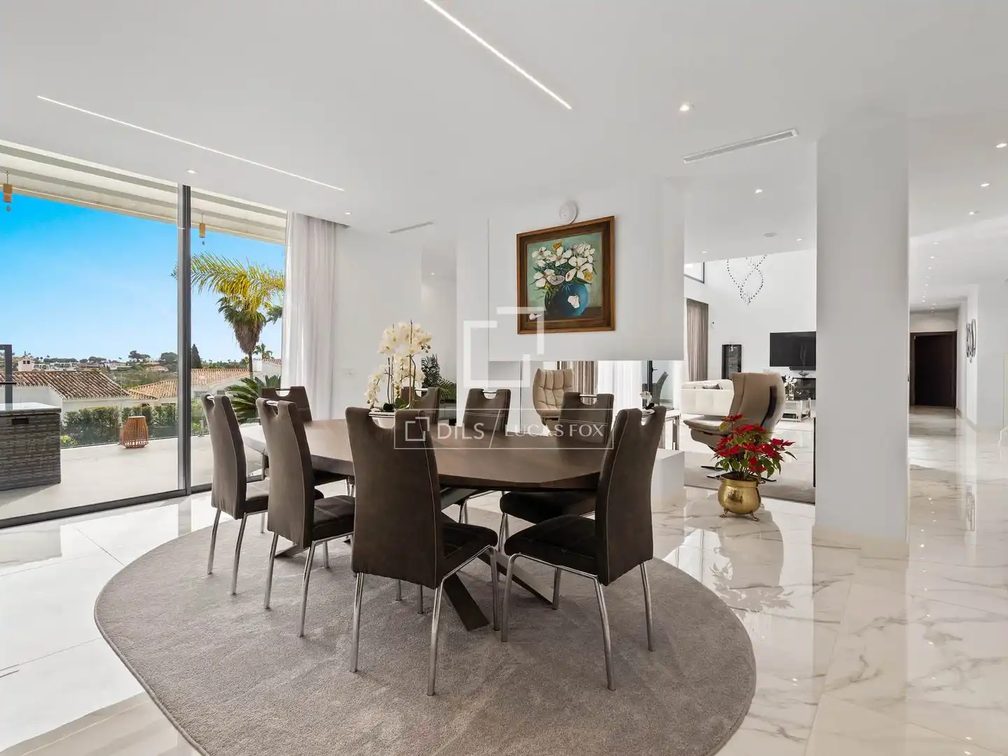 Dining room of Houses for sale in Benahavís  with Air Conditioner, Heating and Private garden