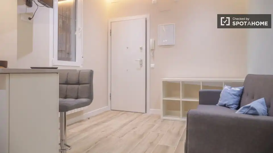 Living room of Flat for rent in Madrid  with Air Conditioner, Heating and Furnished