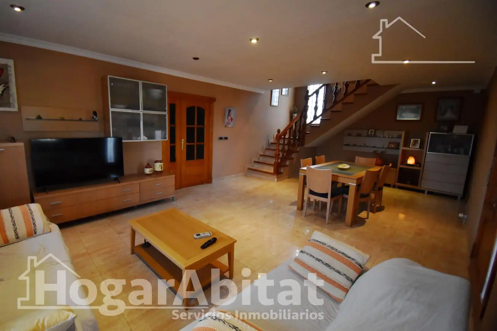 Wohnzimmer von Haus oder Chalet zum Verkauf in Castellón de la Plana / Castelló de la Plana mit Klimaanlage, Privatgarten und Terrasse