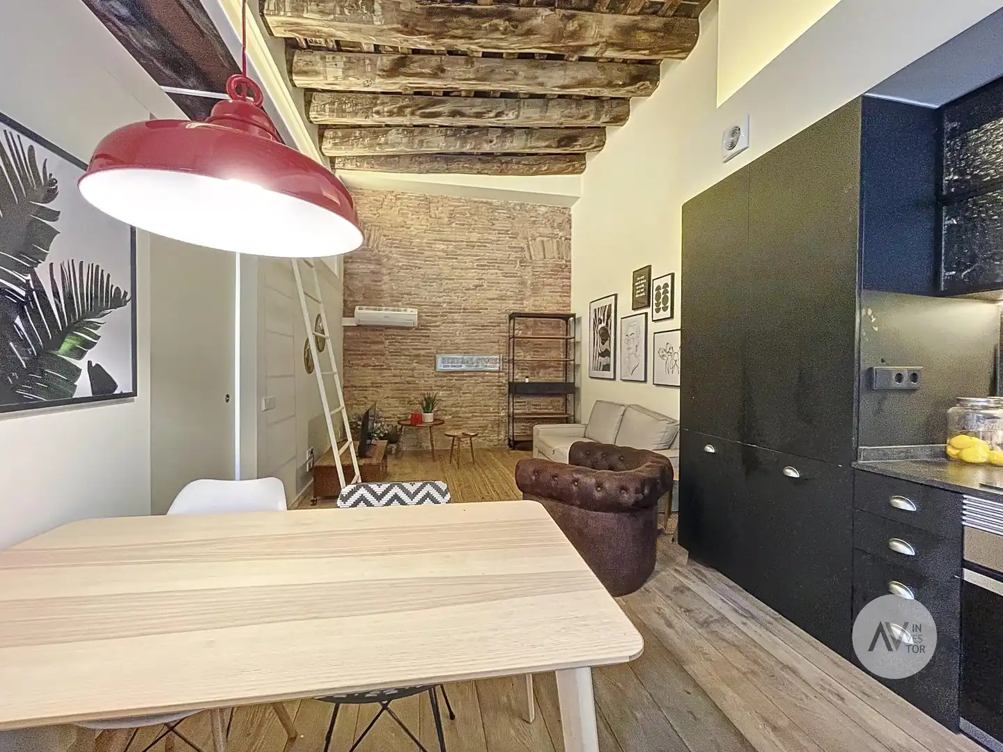 Sala de estar de Ático de alquiler en Barcelona con Aire acondicionado, Calefacción y Terraza