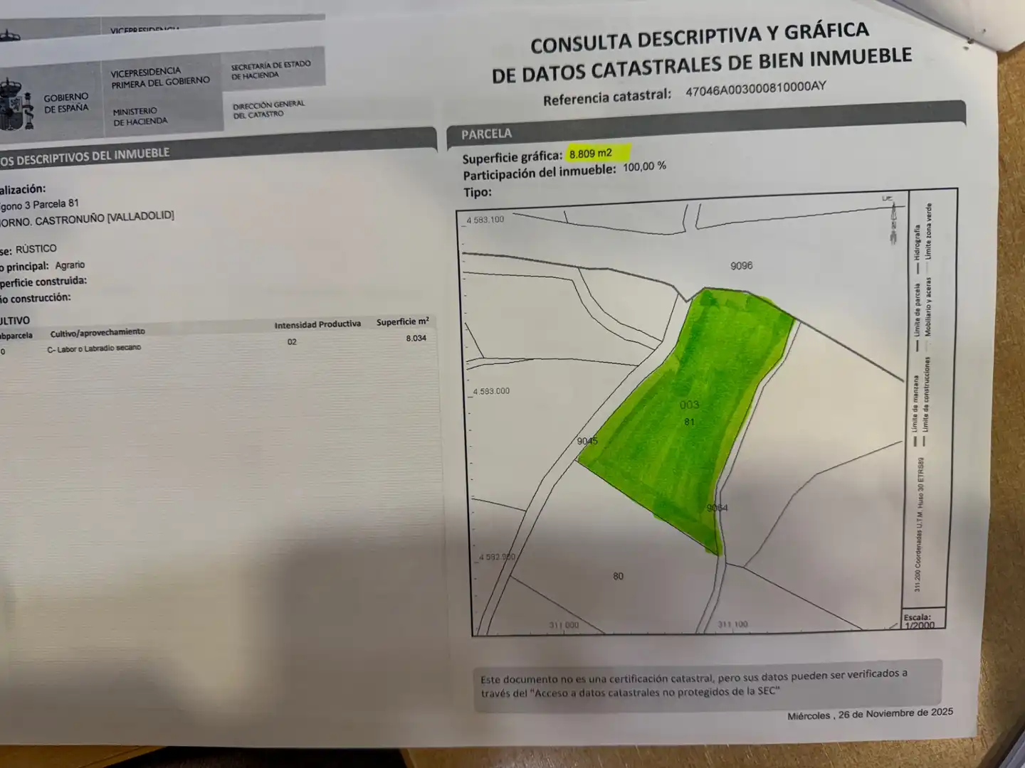 Grundstücke zum Verkauf in Castronuño