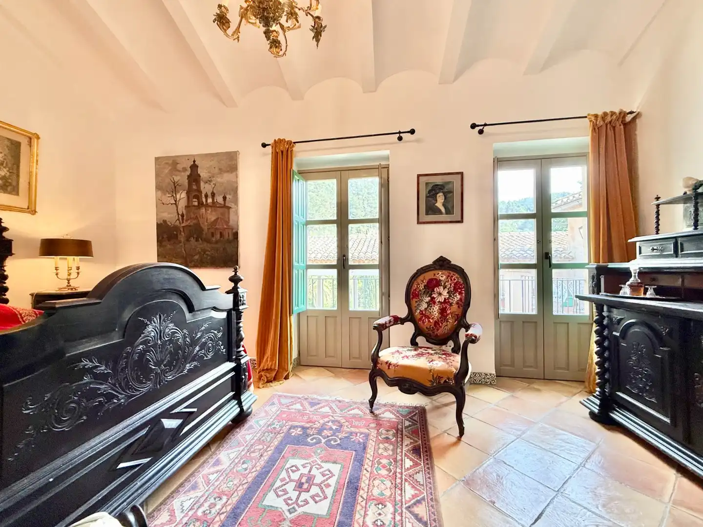 Dormitori de Finca rústica en venda en Alcoleja amb Aire condicionat, Jardí privat i Terrassa