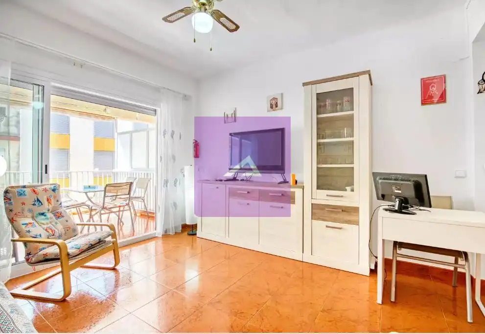 Sala d'estar de Apartament en venda en Sueca amb Terrassa, Moblat i Balcó