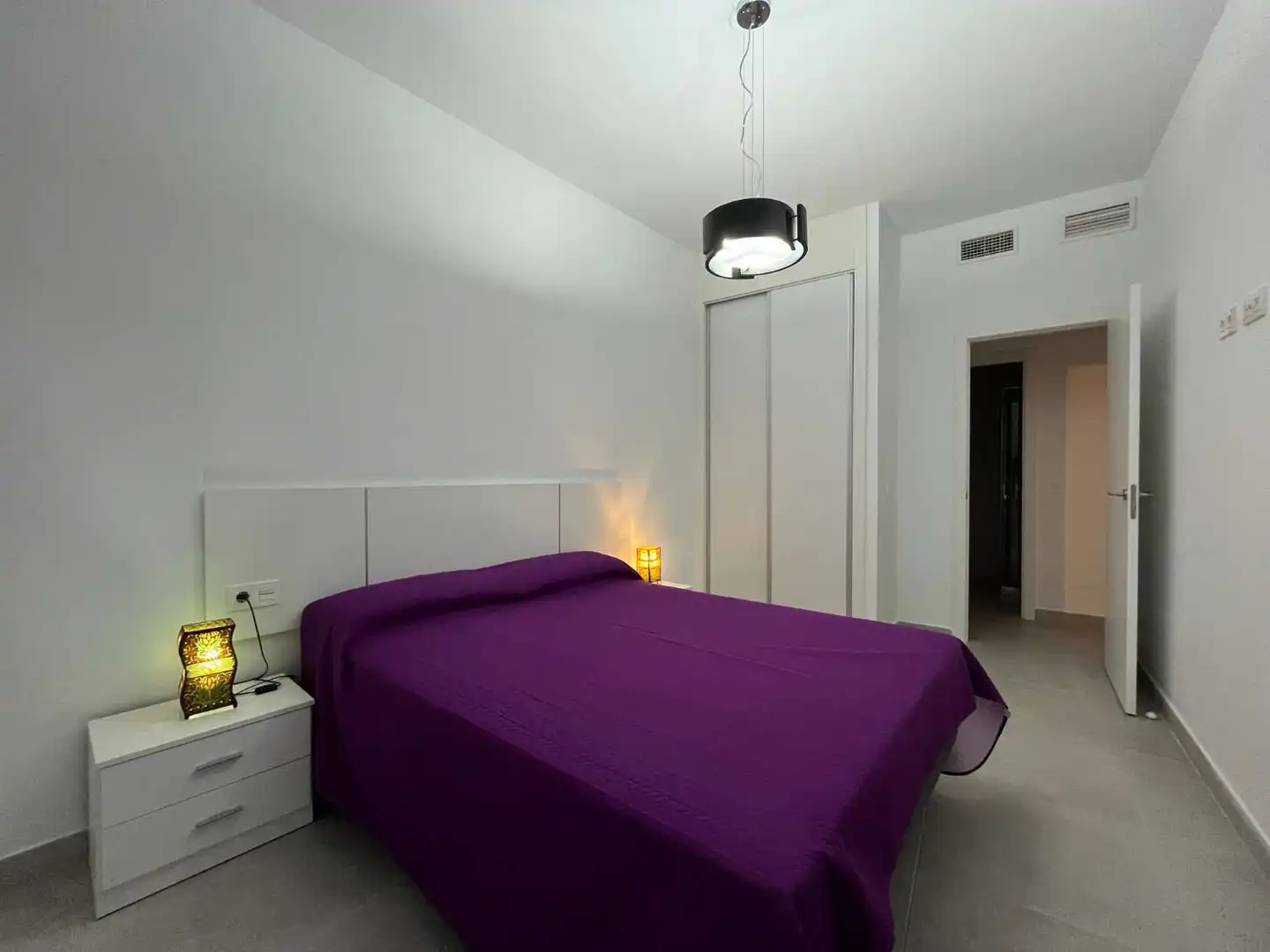 Schlafzimmer von Wohnungen zur Miete in Garrucha mit Klimaanlage, Heizung und Terrasse