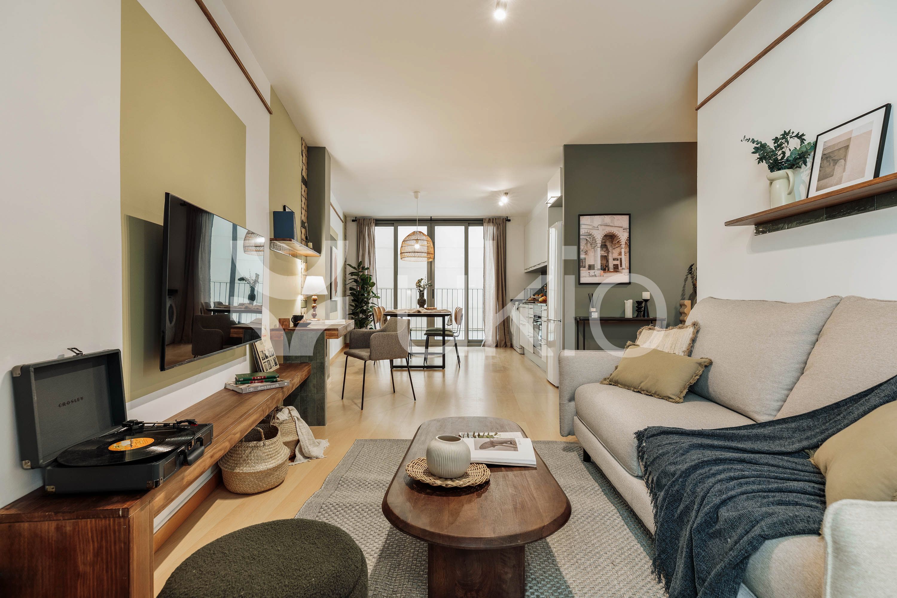 Living room of Apartment to rent in  Barcelona Capital  with Air Conditioner, Heating and Furnished