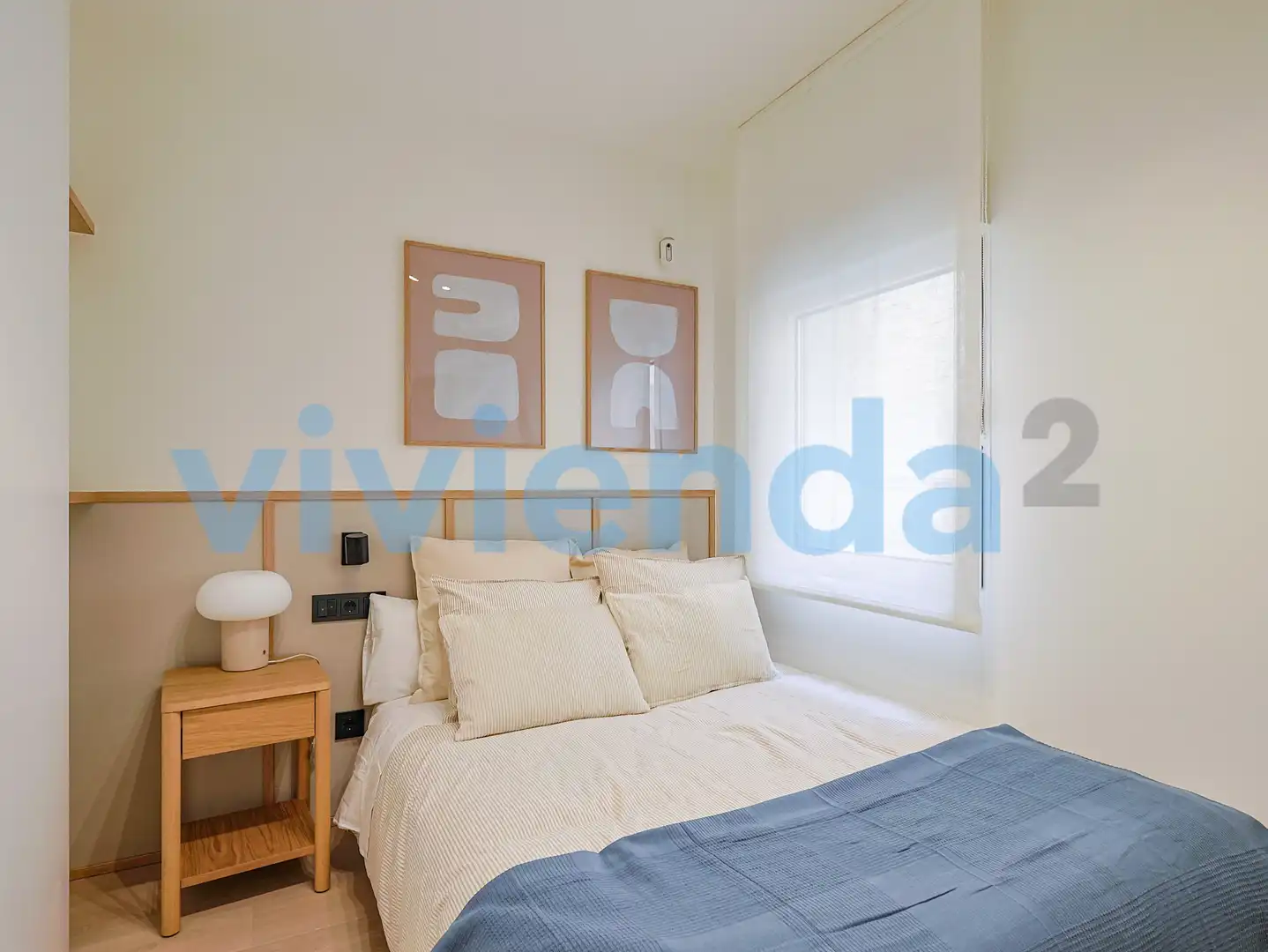 Schlafzimmer von Wohnung zur Miete in Madrid mit Klimaanlage und Balkon