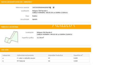 Foto 4 von Grundstücke zum Verkauf in N/a, Arcos de la Sierra, Cuenca