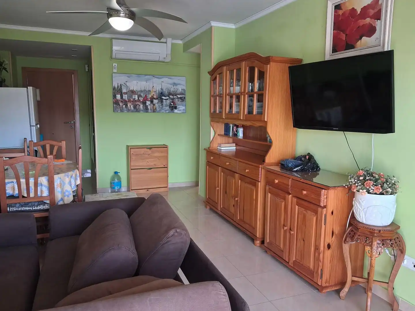 Sala d'estar de Àtic en venda en Guardamar de la Safor amb Aire condicionat, Jardí privat i Terrassa