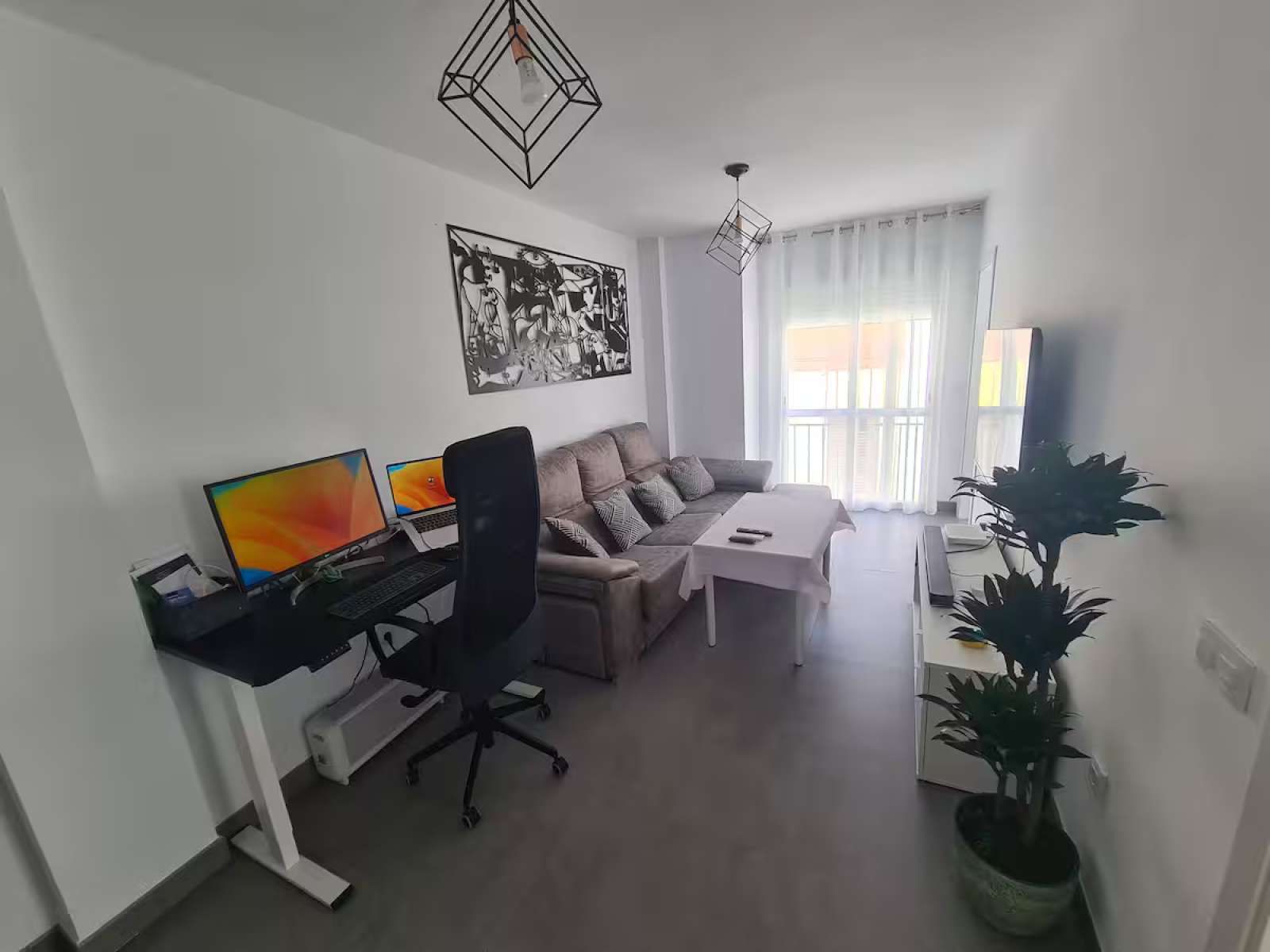 Living room of Apartment to share in Málaga Capital  with Air Conditioner and Terrace