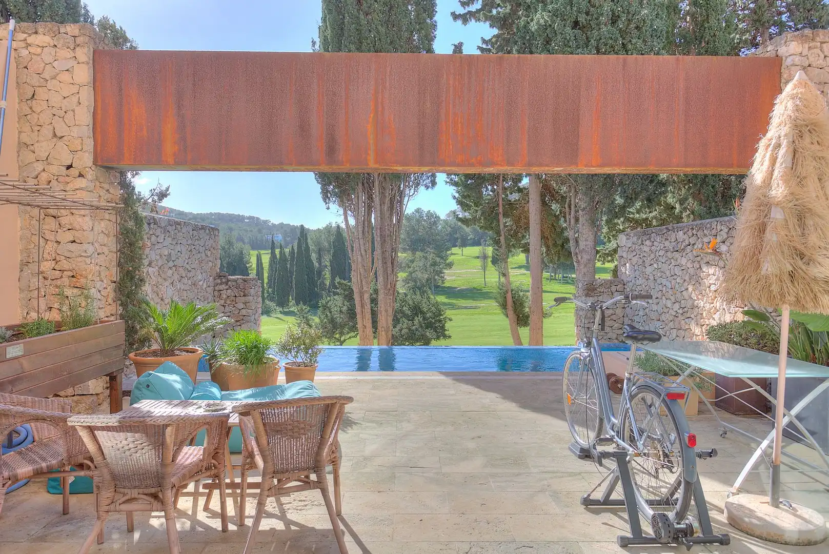 Terrassa de Casa adosada en venda en Santa Eulària des Riu amb Aire condicionat, Calefacció i Jardí privat