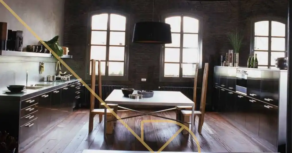 Esszimmer von Loft zur Miete in Barcelona mit Klimaanlage, Heizung und Parkett