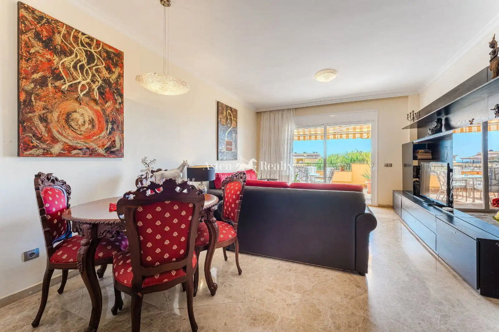 Esszimmer von Wohnung zum Verkauf in Santiago del Teide mit Klimaanlage, Privatgarten und Terrasse