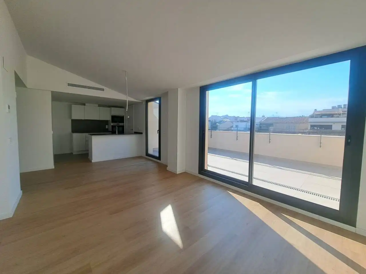 Sala de estar de Piso de alquiler en Sabadell con Aire acondicionado, Calefacción y Parquet
