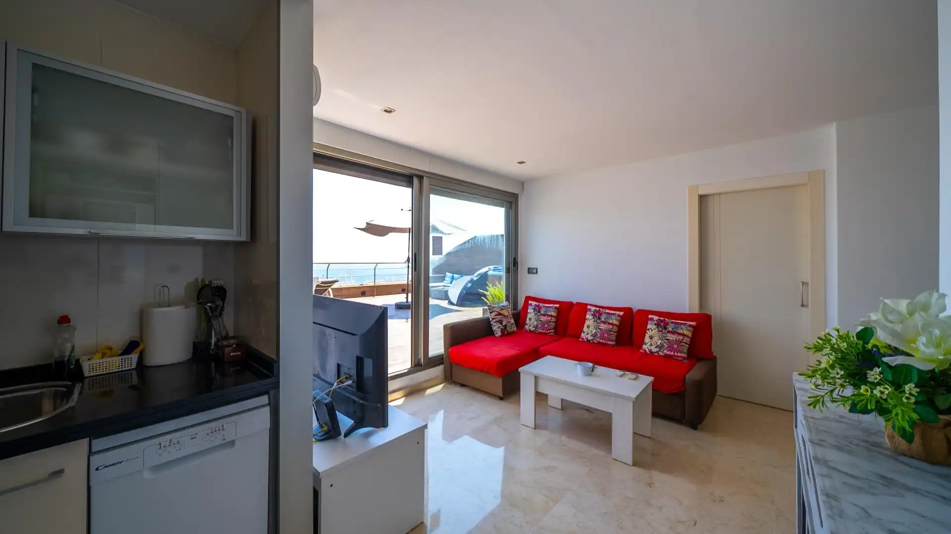 Living room of Attic for sale in Alicante / Alacant  with Air Conditioner, Heating and Terrace