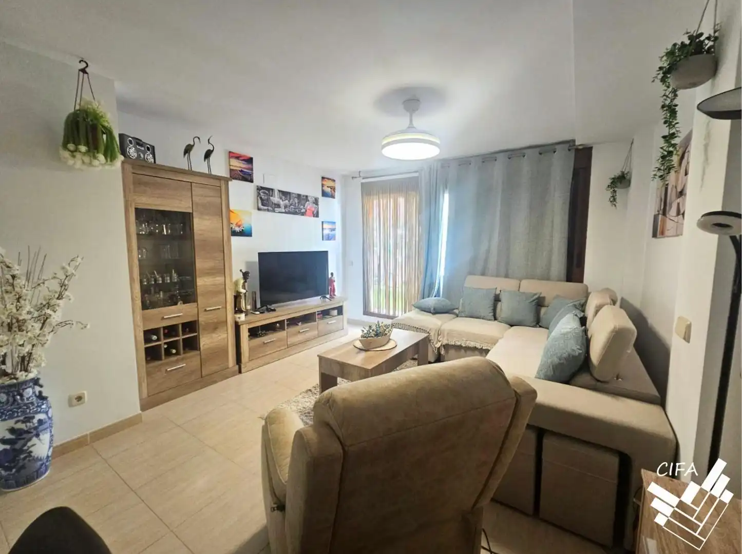 Sala d'estar de Apartament en venda en San Jorge / Sant Jordi amb Aire condicionat, Calefacció i Jardí privat