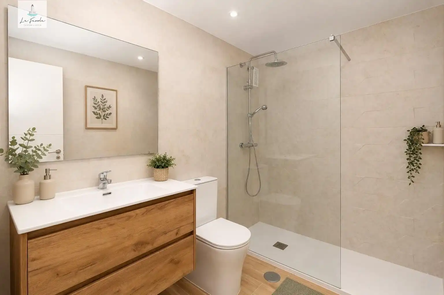 Badezimmer von Wohnung zur Miete in Málaga mit Privatgarten und Terrasse