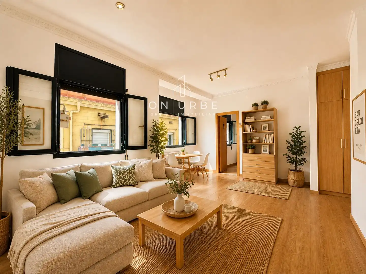 Sala de estar de Piso en venta en Barcelona con Aire acondicionado, Calefacción y Parquet