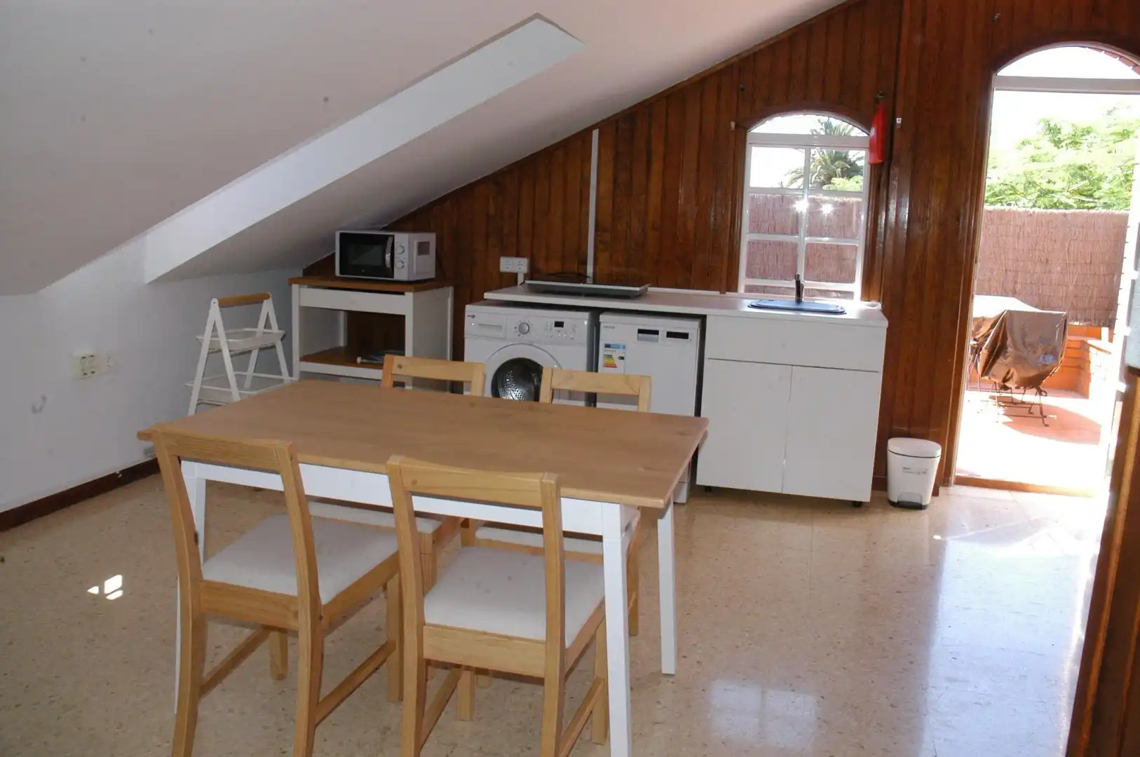 Cuina de Loft de lloguer en Valsequillo de Gran Canaria amb Terrassa