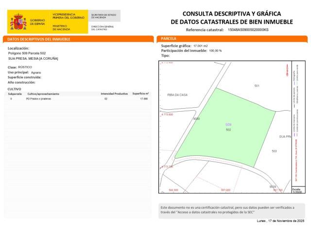 Terreno en Alquiler en AS CARGAS en Mesía