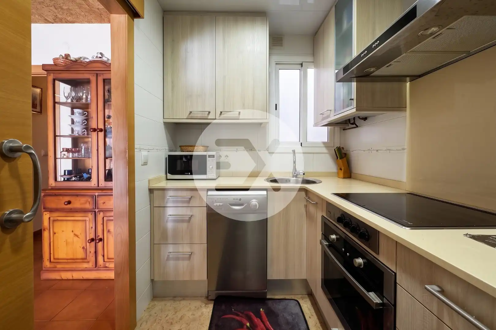 Kitchen of Flat for sale in Castelldefels  with Air Conditioner, Terrace and Community pool
