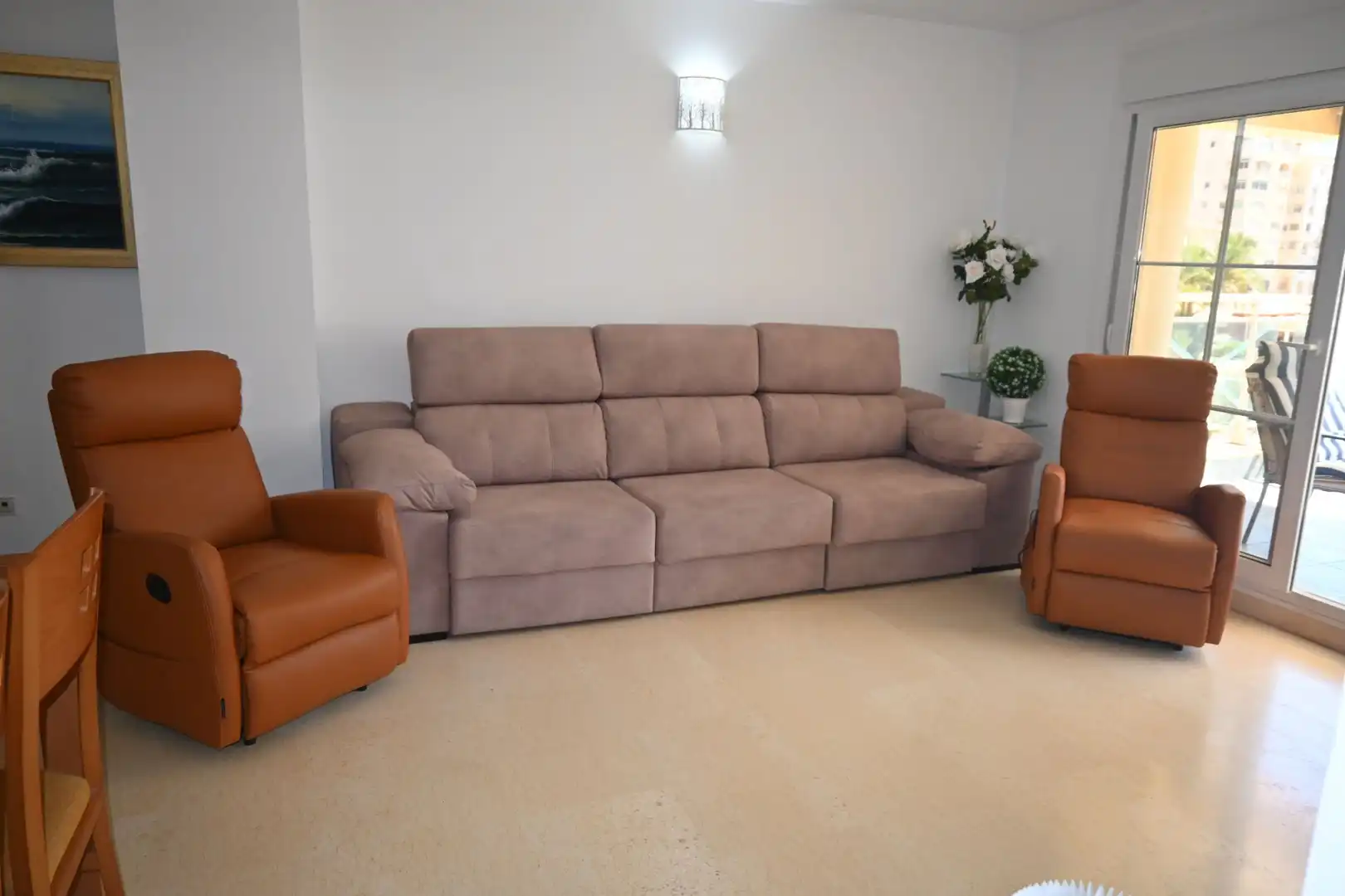 Sala d'estar de Apartament en venda en La Manga del Mar Menor amb Aire condicionat, Calefacció i Terrassa
