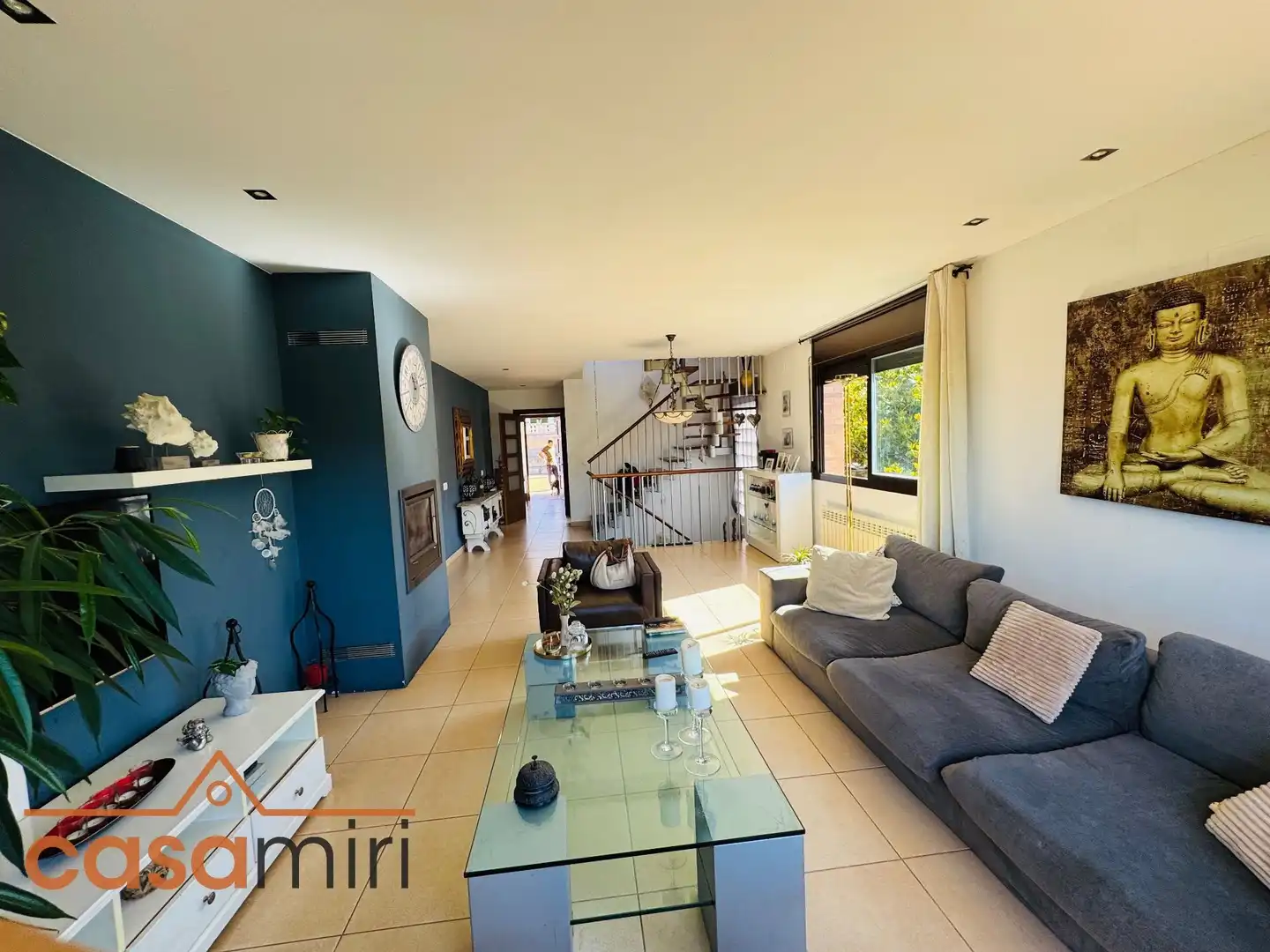 Sala de estar de Casa o chalet en venta en Sant Cebrià de Vallalta con Aire acondicionado, Calefacción y Jardín privado