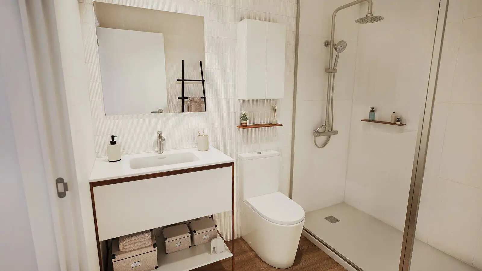 Badezimmer von Wohnungen zum Verkauf in Málaga mit Klimaanlage, Terrasse und Abstellraum