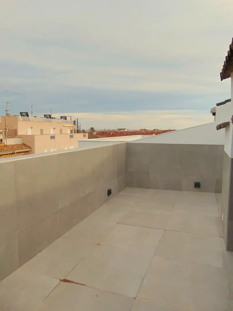 Terraza de Casa adosada en venta en San Pedro del Pinatar con Aire acondicionado, Calefacción y Jardín privado