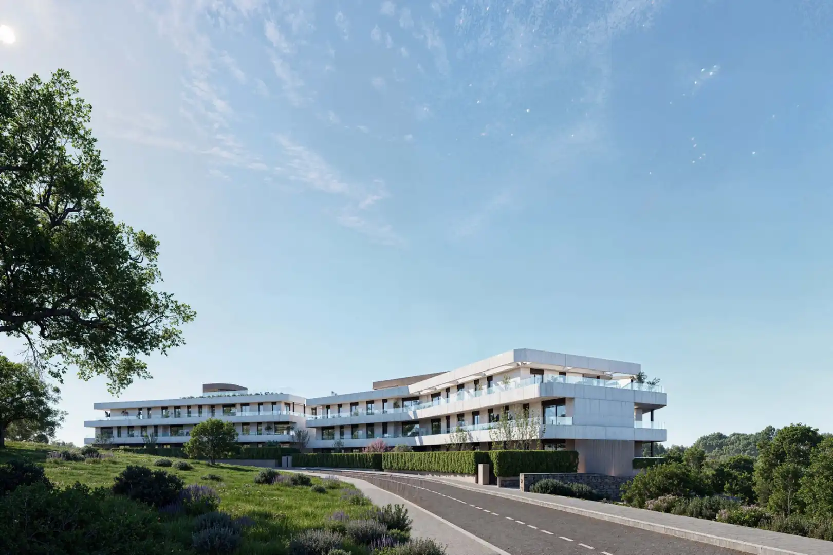 Vista exterior de Planta baja en venta en Estepona con Aire acondicionado, Jardín privado y Terraza