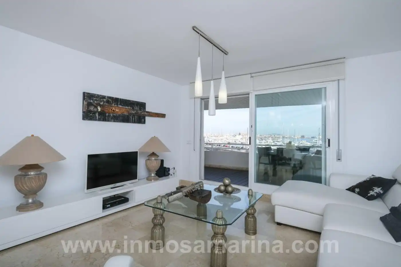 Sala de estar de Piso de alquiler en  Palma de Mallorca con Aire acondicionado, Calefacción y Terraza