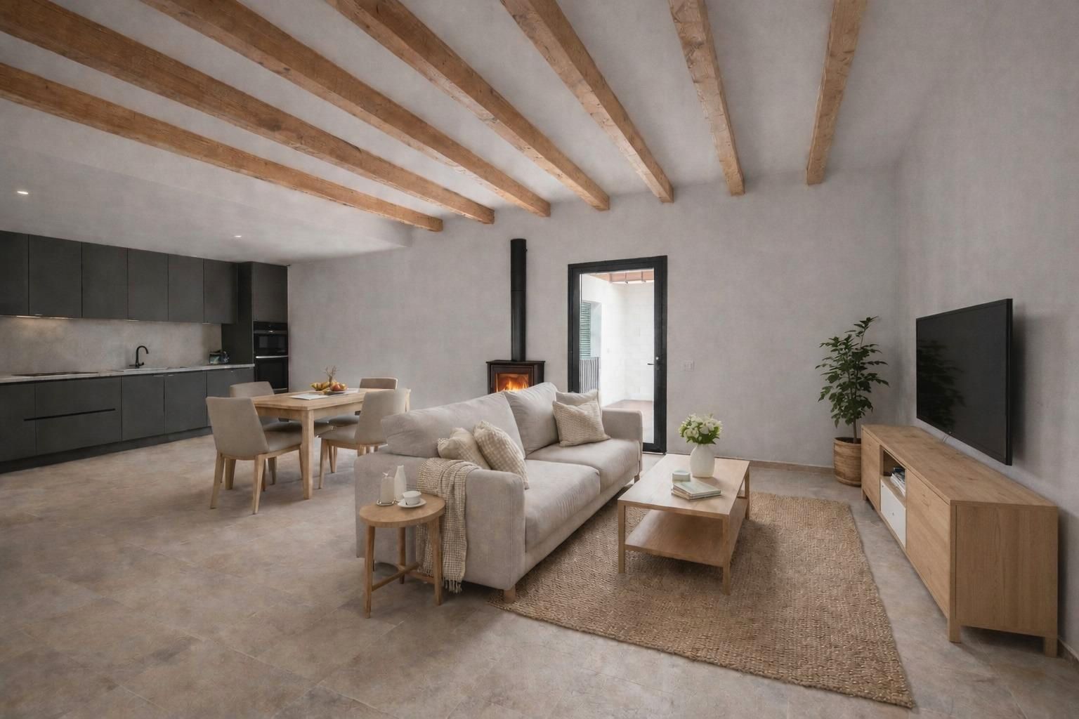 Wohnzimmer von Erdgeschoss zum Verkauf in Selva mit Klimaanlage, Heizung und Terrasse