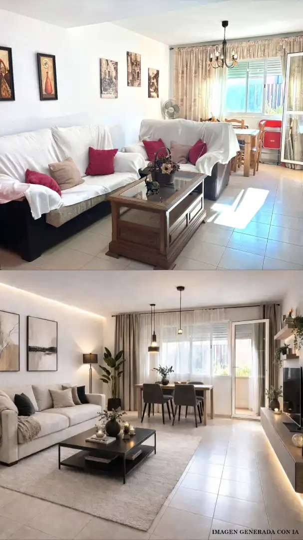 Wohnzimmer von Wohnung zum Verkauf in Alhaurín de la Torre mit Terrasse, Möbliert und Gemeinschaftspool