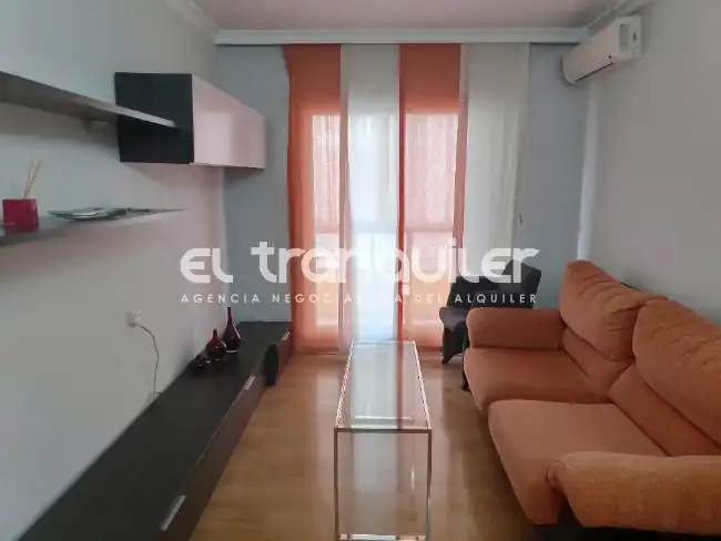 Sala d'estar de Pis de lloguer en Madrid amb Aire condicionat, Terrassa i Moblat