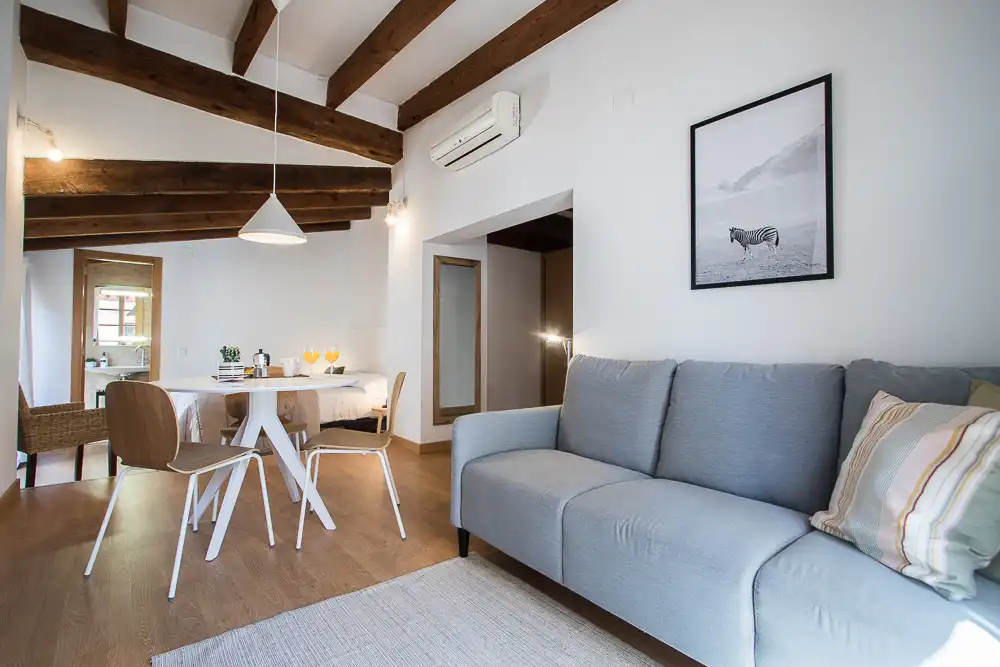 Living room of Study for rent in Valencia  with Air Conditioner, Heating and Parquet flooring