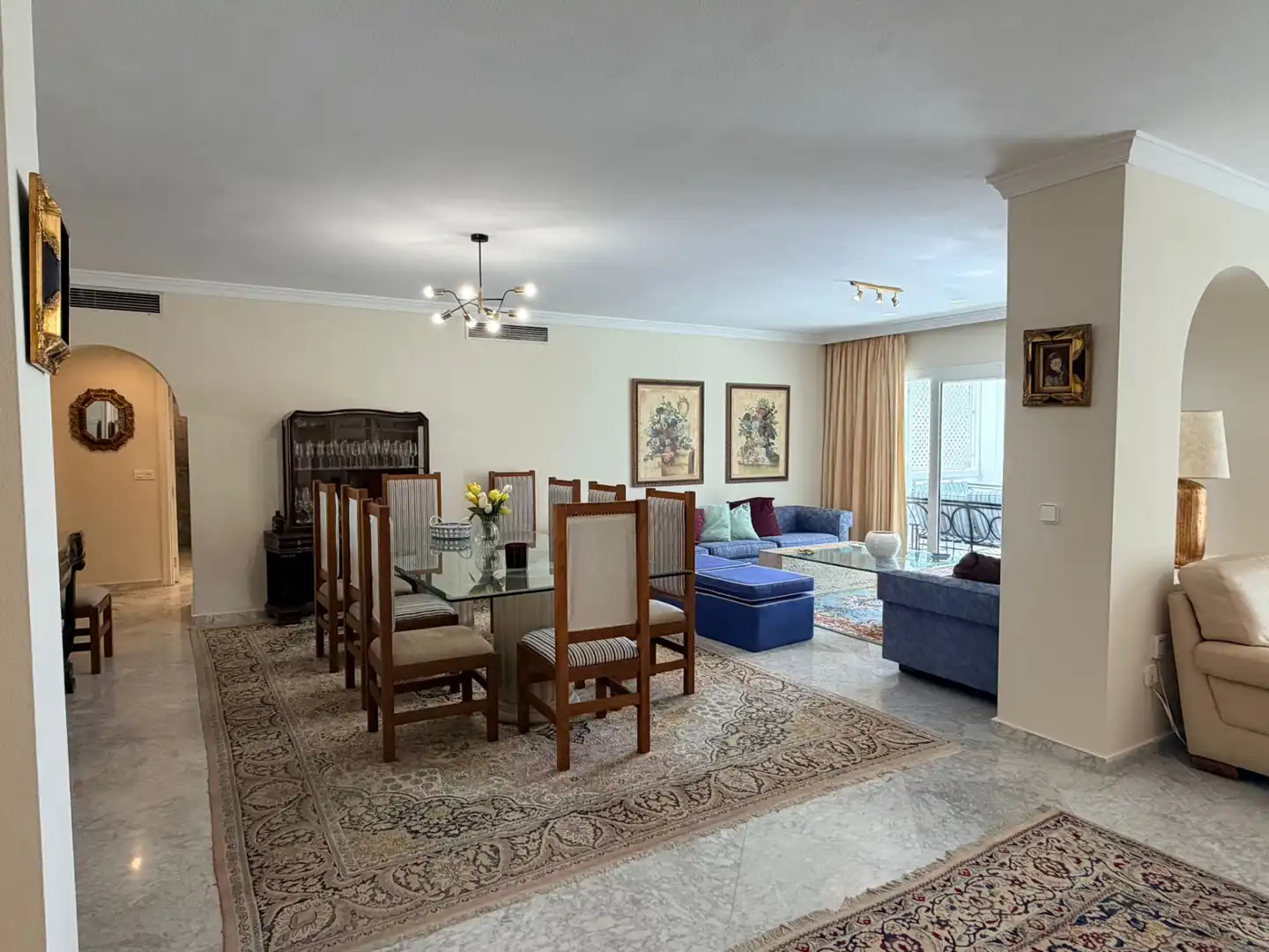Dining room of Flat for rent in Marbella  with Air Conditioner, Terrace and Storage room