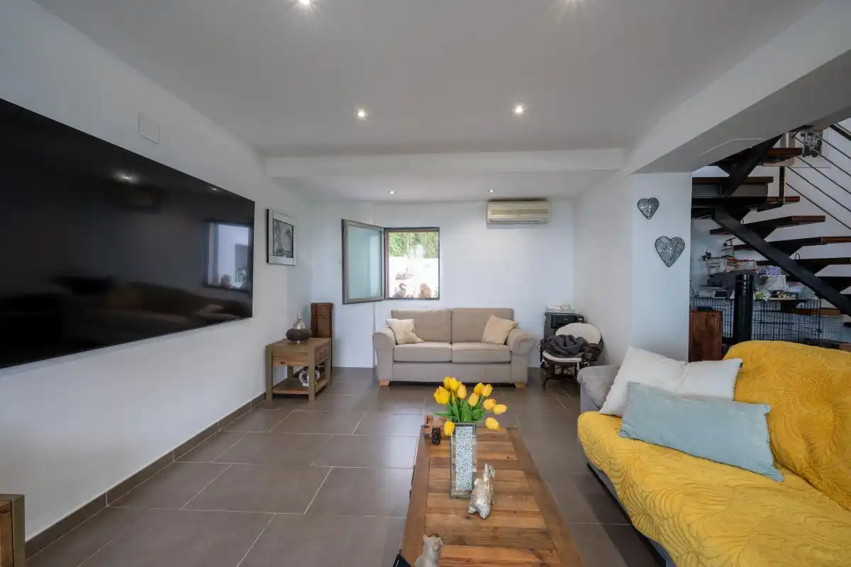 Sala d'estar de Casa o xalet en venda en Jávea / Xàbia amb Aire condicionat, Calefacció i Jardí privat