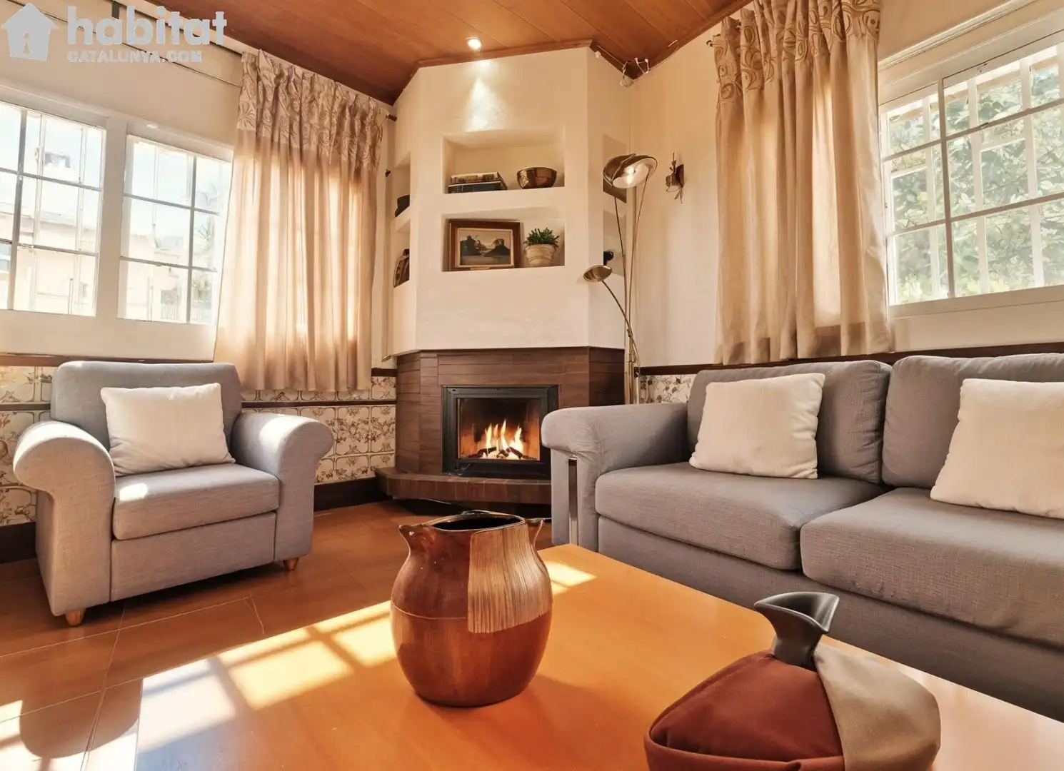 Living room of Houses for sale in Masquefa  with Air Conditioner, Heating and Private garden