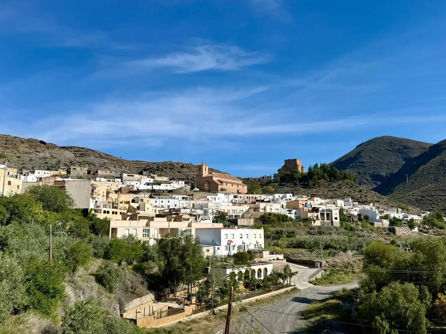 Vista exterior de Casa adosada en venda en Gérgal amb Aire condicionat, Jardí privat i Traster