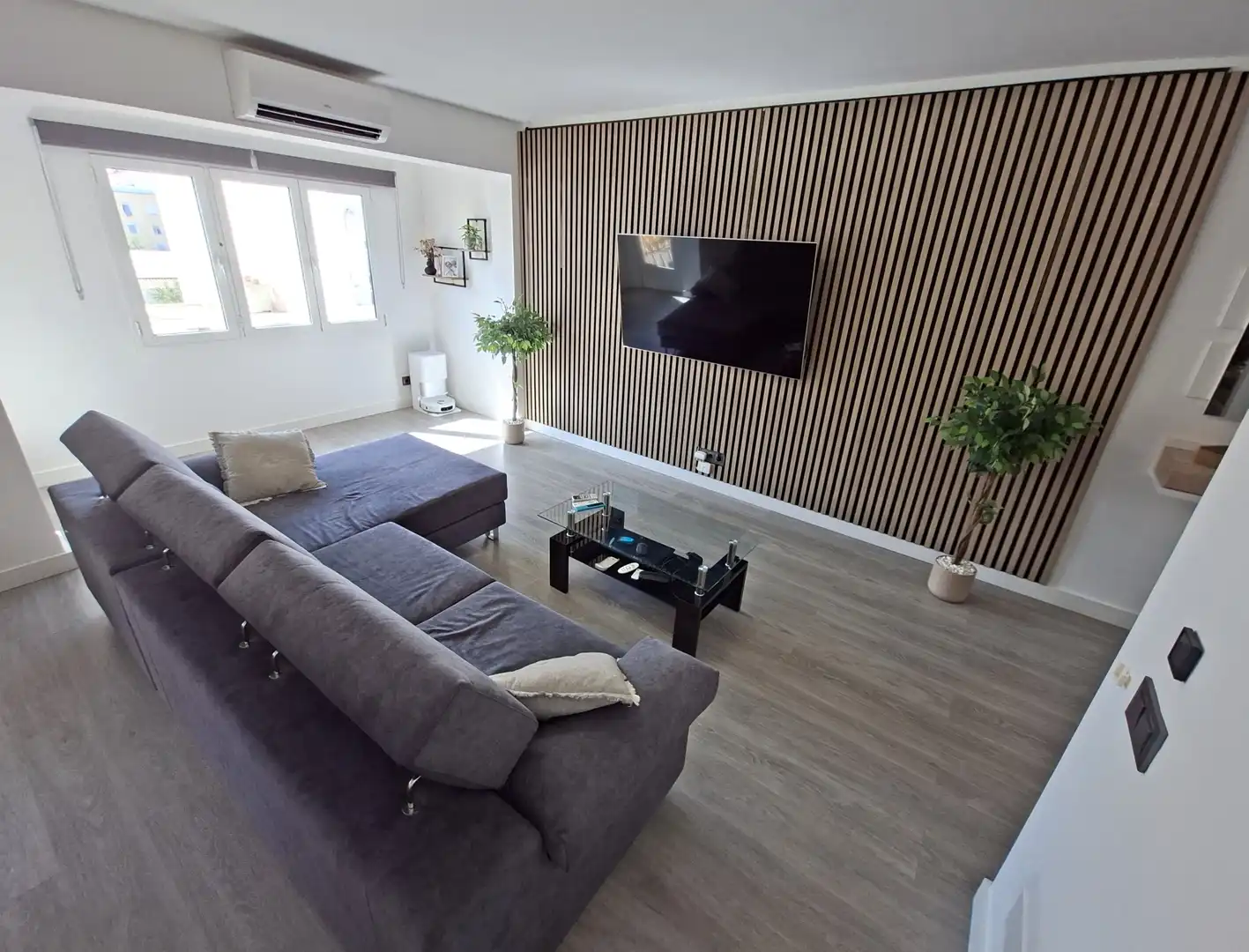 Living room of Flat for sale in Maó - Mahón  with Air Conditioner, Furnished and Balcony