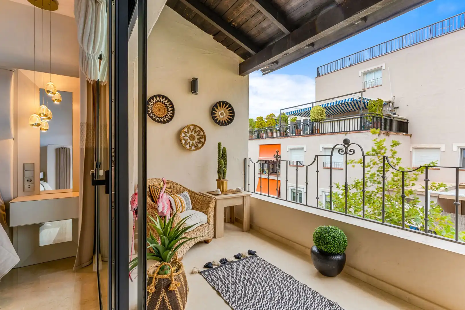 Balcony of Attic for sale in Marbella  with Air Conditioner, Terrace and Furnished