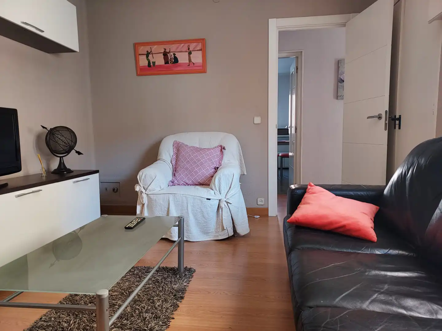 Sala d'estar de Pis de lloguer en  Pamplona / Iruña amb Calefacció, Parquet i Moblat