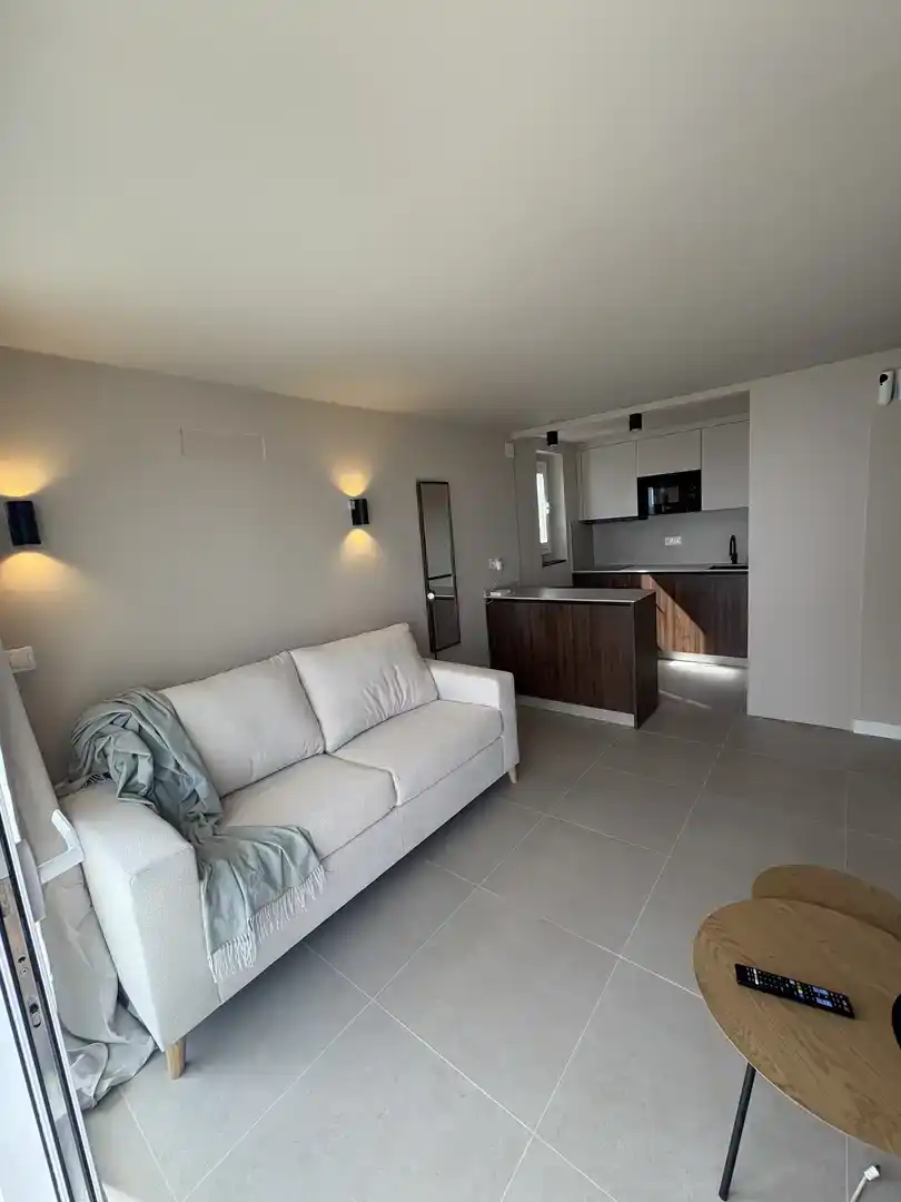 Sala d'estar de Estudi de lloguer en Estepona amb Aire condicionat