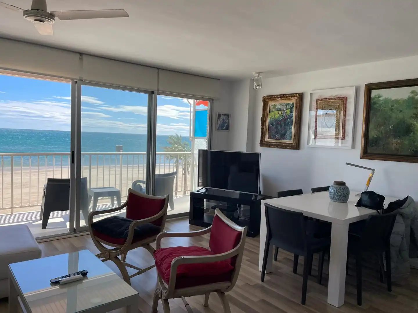 Sala de estar de Apartamento de alquiler en Cullera con Parquet, Terraza y Amueblado