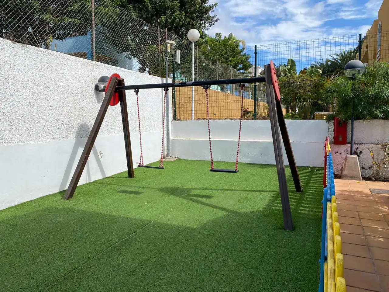 Terrasse von Maisonette zur Miete in San Bartolomé de Tirajana mit Klimaanlage, Privatgarten und Terrasse