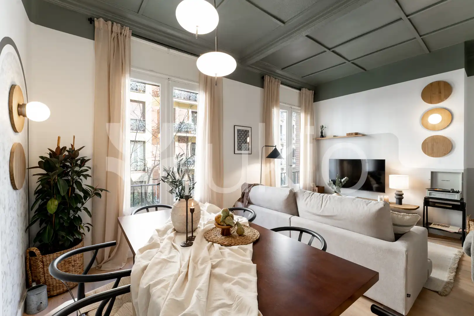 Sala de estar de Apartamento de alquiler en Madrid con Aire acondicionado, Calefacción y Amueblado
