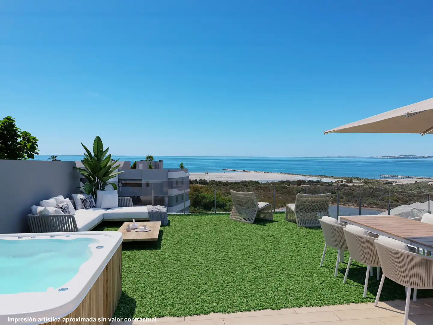 Terraza de Apartamento en venta en Santa Pola con Terraza, Piscina y Piscina comunitaria